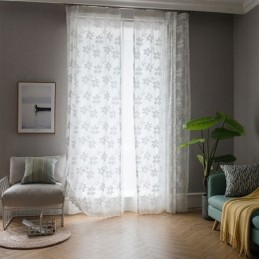 Tende In Tulle Floreale, Delicate Tende Per Camera Da Letto E Soggiorno