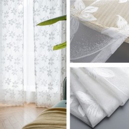 Tende In Tulle Floreale, Delicate Tende Per Camera Da Letto E Soggiorno