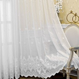 Tenda Trasparente Traspirante Su Misura, Tenda Decorativa Europea In Tulle E Voile Per Soggiorno