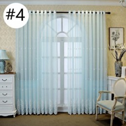 Tenda Trasparente Traspirante Su Misura, Tenda Decorativa Europea In Tulle E Voile Per Soggiorno