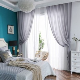Lussuose Tende Trasparenti In Tulle Tinta Unita Per Soggiorno E Camera Da Letto