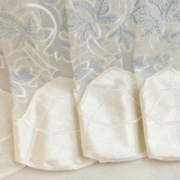 Tenda Di Tulle Di Lusso Su Misura, Tenda Floreale Ricamata In Voile Per Soggiorno