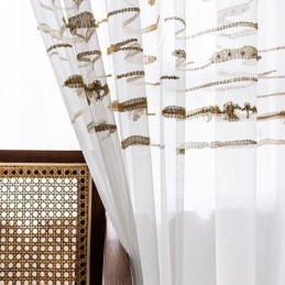 Tenda Moderna In Voile Di Tulle Su Misura, Tenda Bianca Trasparente Per Soggiorno E Camera Da Letto
