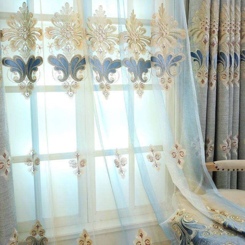 Tende Ricamate Europee Per Finestre In Tulle Per Soggiorno, Camera Da Letto, Villa