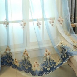 Tende Ricamate Europee Per Finestre In Tulle Per Soggiorno, Camera Da Letto, Villa