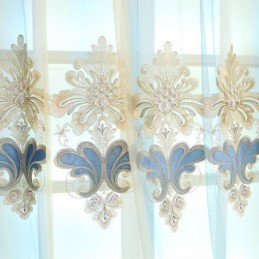 Tende Ricamate Europee Per Finestre In Tulle Per Soggiorno, Camera Da Letto, Villa