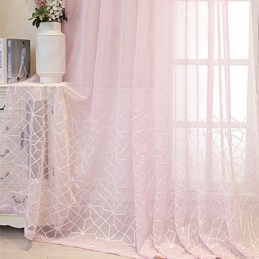 Tenda Decorativa Per Finestra, Tenda Trasparente Ricamata, Tenda Su Misura Per Soggiorno
