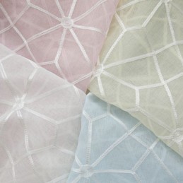 Tenda Decorativa Per Finestra, Tenda Trasparente Ricamata, Tenda Su Misura Per Soggiorno