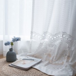 Tenda Floreale Moderna Su Misura In Tulle Per Soggiorno E Camera Da Letto