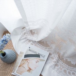 Tenda Floreale Moderna Su Misura In Tulle Per Soggiorno E Camera Da Letto