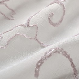 Tende In Voile Bianco Trasparente Con Ricamo A Vite Per La Camera Da Letto