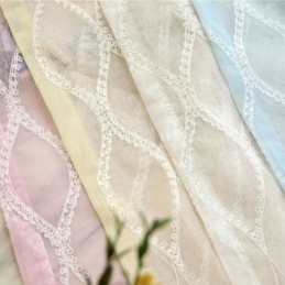 Tenda Di Lusso Con Velo Geometrico Ricamato, In Tulle Di Alta Qualità, Su Misura