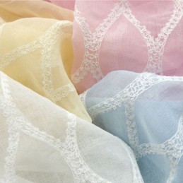 Tenda Di Lusso Con Velo Geometrico Ricamato, In Tulle Di Alta Qualità, Su Misura