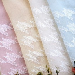 Tenda Di Lusso Con Velo Geometrico Ricamato, In Tulle Di Alta Qualità, Su Misura