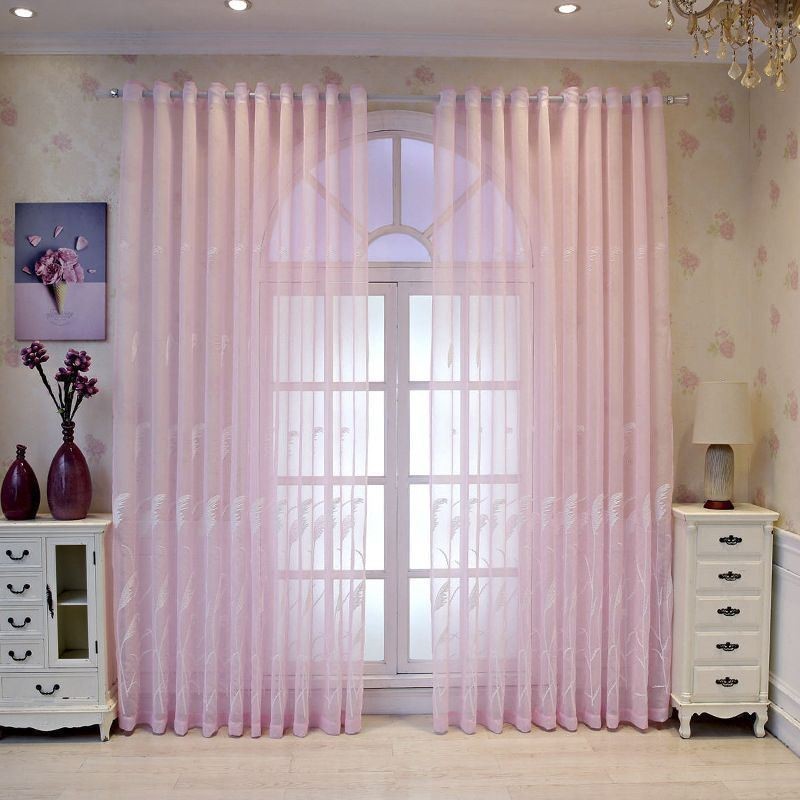 Tende Decorative In Tulle Ricamate Per Il Soggiorno