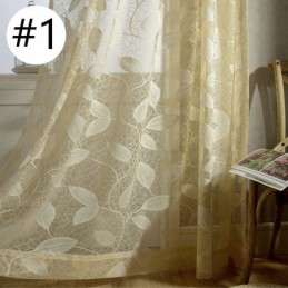 Tenda A Foglia In Tulle Su Misura, Moderna Tenda A Voile Per Finestra, Per Soggiorno, Camera Da Letto