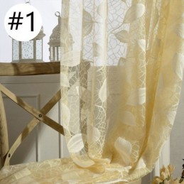 Tenda A Foglia In Tulle Su Misura, Moderna Tenda A Voile Per Finestra, Per Soggiorno, Camera Da Letto