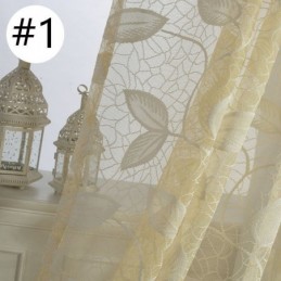 Tenda A Foglia In Tulle Su Misura, Moderna Tenda A Voile Per Finestra, Per Soggiorno, Camera Da Letto