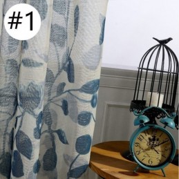 Tenda Stampata Con Foglie, Su Misura, In Tulle Trasparente, Per Soggiorno, Camera Da Letto