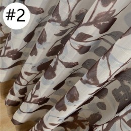 Tenda Stampata Con Foglie, Su Misura, In Tulle Trasparente, Per Soggiorno, Camera Da Letto