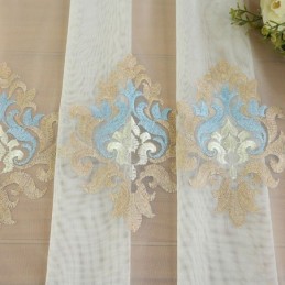 Tenda Trasparente Traspirante Su Misura, Tenda Decorativa Europea In Tulle E Voile Per Soggiorno