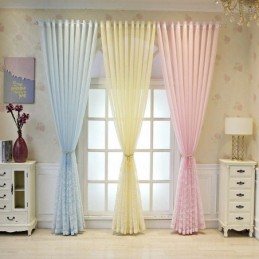 Tenda Decorativa Per Finestra Con Drappeggio A Squame Di Pesce, Tenda Trasparente Su Misura Per Soggiorno