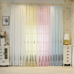 Tende Decorative In Tulle Ricamate A Forma Di Foglia Per La Camera Da Letto