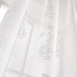 Tenda A Schermo In Tulle Ricamato Con Motivi Floreali, Su Misura, Di Lusso, In Voile Trasparente.