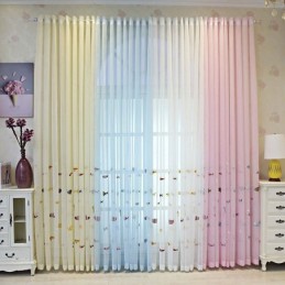 Tenda Decorativa Per Finestra Con Ricamo A Forma Di Pesce, Tenda Trasparente Su Misura Per Soggiorno