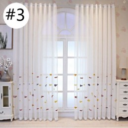 Tenda Decorativa Per Finestra Con Ricamo A Forma Di Pesce, Tenda Trasparente Su Misura Per Soggiorno