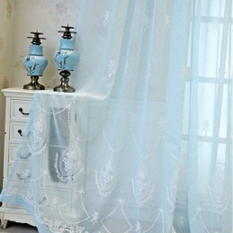 Tenda Europea Su Misura, Tenda Trasparente Ricamata Per Finestra, Per Soggiorno, Camera Da Letto