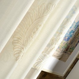 Tende Trasparenti In Tulle Ricamate A Fiori Per Soggiorno E Camera Da Letto