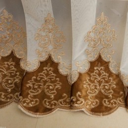 Tenda Europea Su Misura, Tenda Trasparente Ricamata Per Finestra, Per Soggiorno, Camera Da Letto