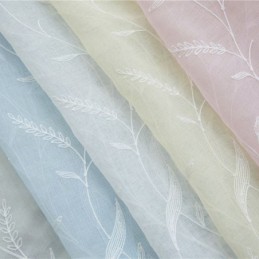 Tende Decorative In Tulle Ricamate Con Piante Per La Camera Da Letto