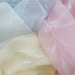 Tende Decorative In Tulle Ricamate Con Piante Per La Camera Da Letto