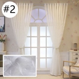 Tende Decorative In Tulle Ricamate Con Piante Per La Camera Da Letto