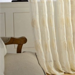 Tende Trasparenti Con Ricamo Circolare Per Soggiorno E Camera Da Letto
