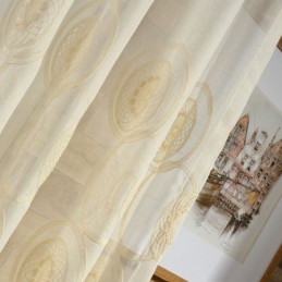 Tende Trasparenti Con Ricamo Circolare Per Soggiorno E Camera Da Letto
