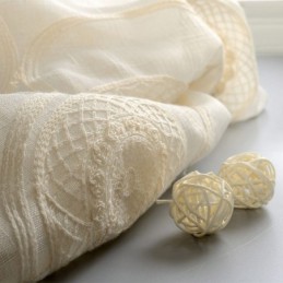 Tende Trasparenti Con Ricamo Circolare Per Soggiorno E Camera Da Letto
