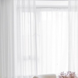 Tenda Da Finestra Con Motivo A Onde Geometriche Moderne, Tenda Da Balcone Ricamata Bianca Su Misura