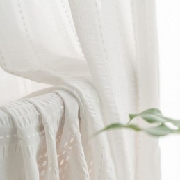 Tende Moderne In Voile Ricamate, Tende In Tulle A Righe, Tende Su Misura Per Soggiorno