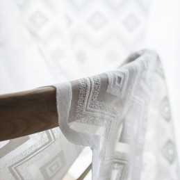 Tende Trasparenti Bianche A Forma Di Diamante Per Soggiorno E Camera Da Letto