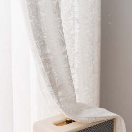 Tende In Voile Bianco Trasparente Con Ricamo Per Finestra Per Camera Da Letto