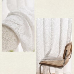 Tende In Voile Bianco Trasparente Con Ricamo Per Finestra Per Camera Da Letto