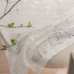 Tende In Voile Bianco Trasparente Con Ricamo Per Finestra Per Camera Da Letto