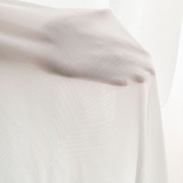Tenda Moderna In Tulle Bianco Su Misura, Con Piume Trasparenti Per Il Soggiorno