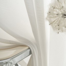 Tenda Moderna In Tulle Bianco Su Misura, Con Piume Trasparenti Per Il Soggiorno