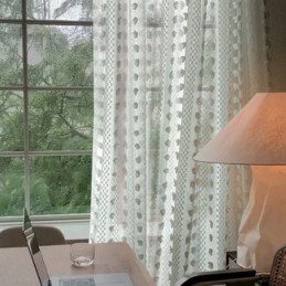 Tenda Trasparente In Rilievo Nordica, Su Misura, In Tulle, Per Soggiorno E Camera Da Letto