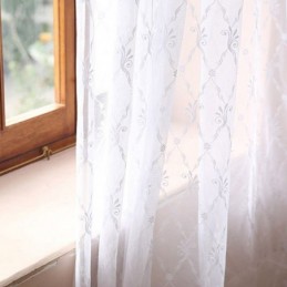 Tenda In Tulle Ricamato Su Misura, Tenda Europea Trasparente In Voile Per Soggiorno