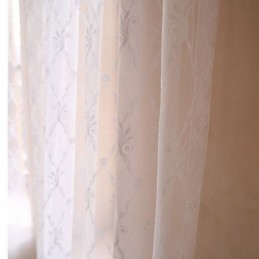 Tenda In Tulle Ricamato Su Misura, Tenda Europea Trasparente In Voile Per Soggiorno